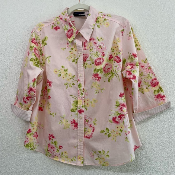 Liz Claiborne Tops - Liz Claiborne Crazy Horse Vintage Floral Button-Up Shirt